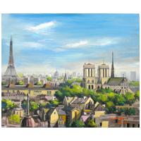 巴黎暮色 油画12F