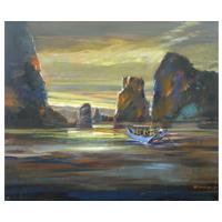桂林暮色 油画20F