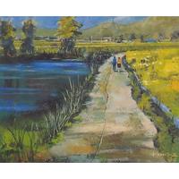 田间漫步 油画12F