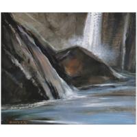 瀑布流溪 油画20F(已售出)